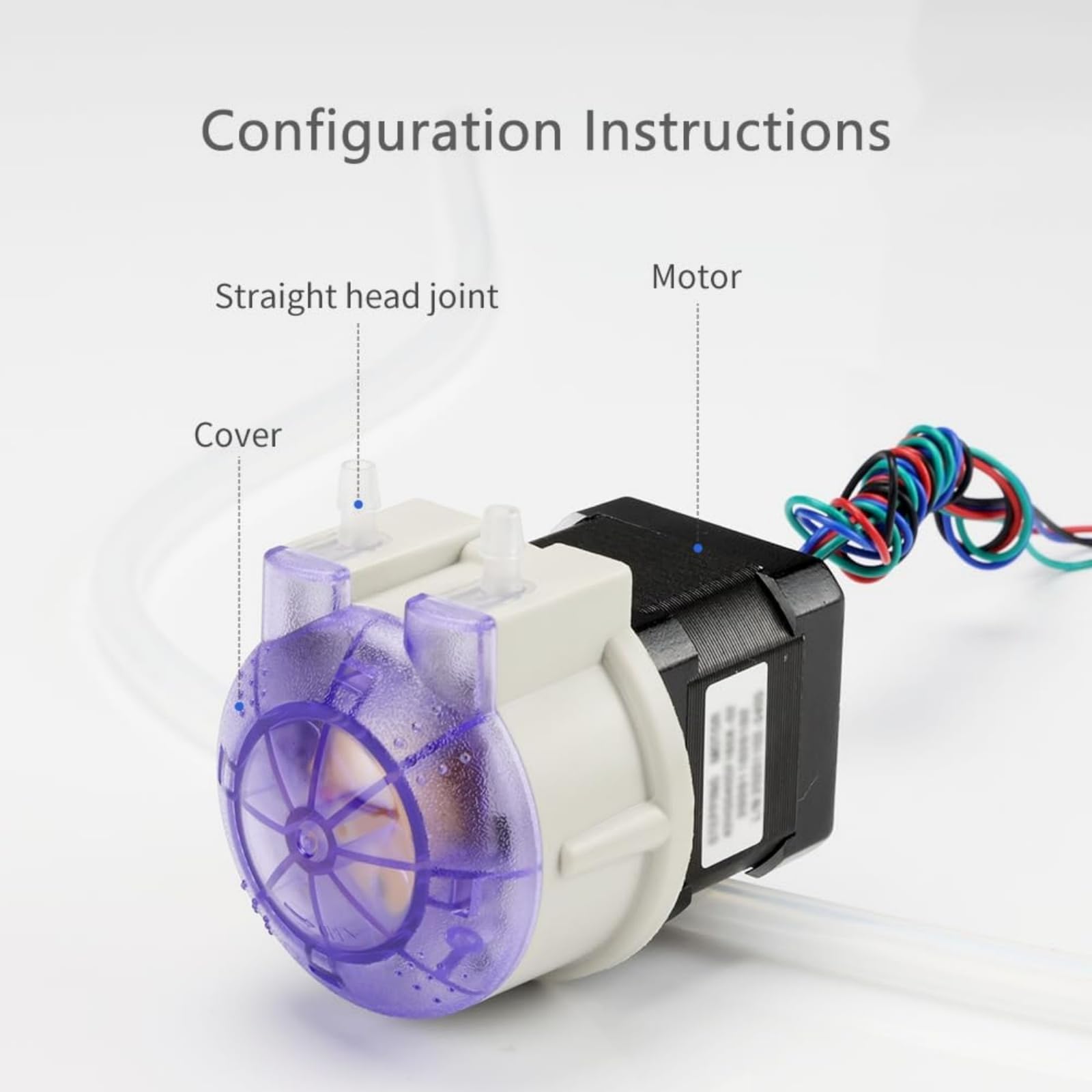 24V Peristaltic Pump 104KA Stepper Motor Dosing Pump with Silicone Tubing for Lab Food Beverage(104KA/ZLX-300R 25# 258ml/min)