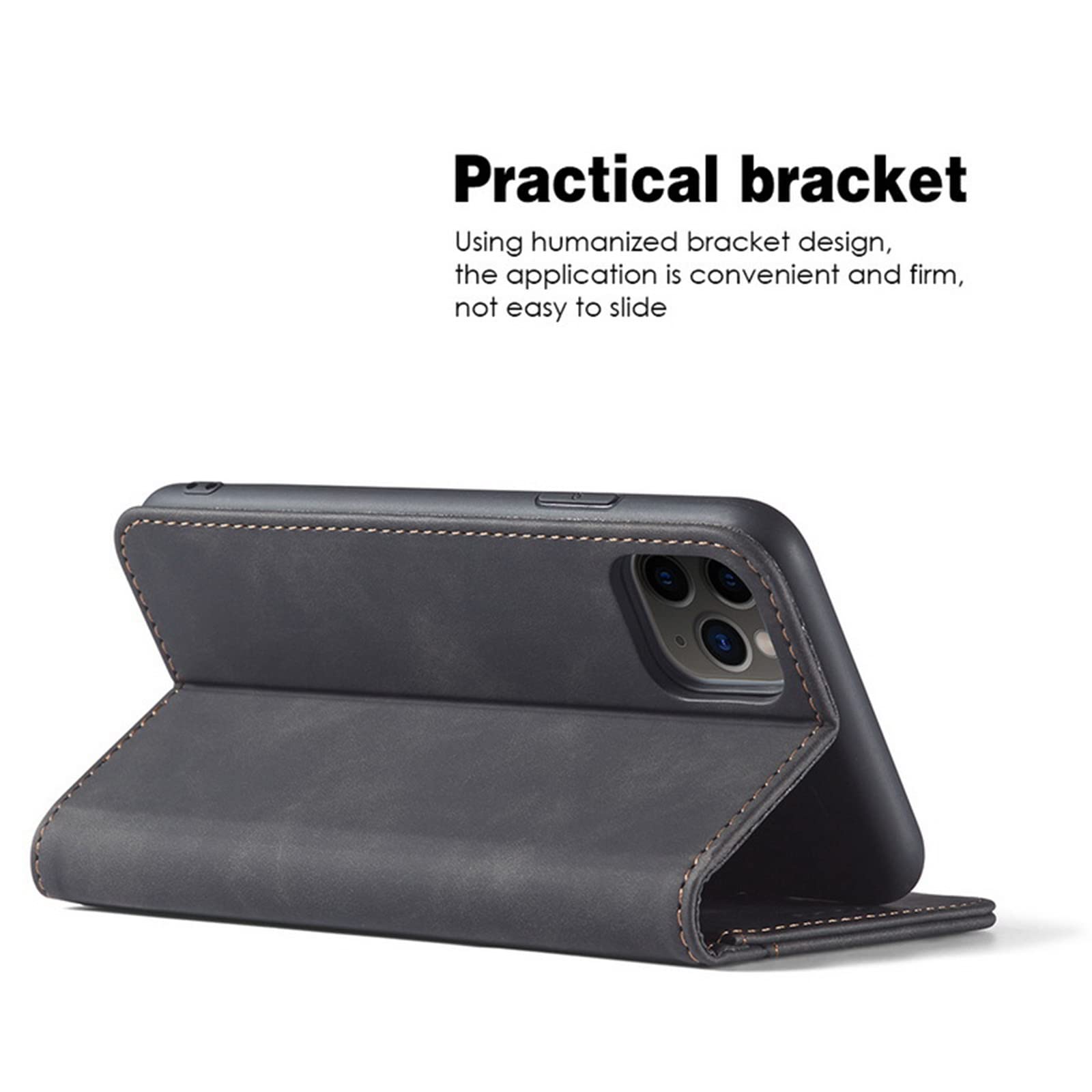 iPhone 14 Pro Case - Folio Flip Wallet Phone Case - Custodia per telefono a portafoglio in pelle vintage, 8 scomparti per carte, 2 tasche per contanti, chiusura magnetica, supporto per