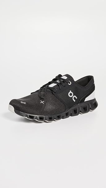 On Men's Cloud X 3 Sneakers, Black, 10 Medium US