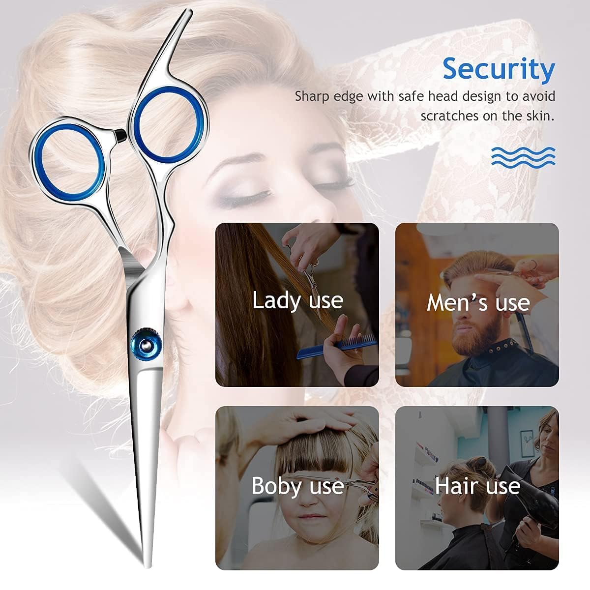 ACUDY Professional Hair Cutting Kit – 6.7 Inch Barber Scissors with 3 Styling Combs, Haircut Cape, Hair Clips & Accessories – Salon Hairdressing Tools for Men and Women (10 Pieces Set) - Image 4 thumbnail