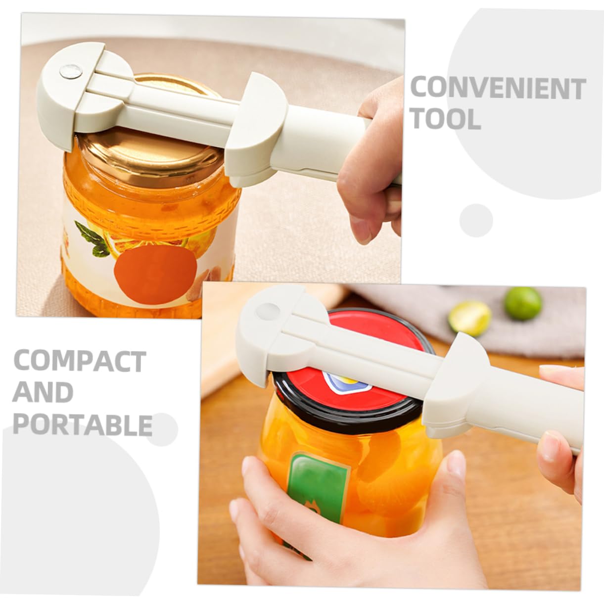 PRETYZOOM 4piezas Abridor De Botellas y Tarros Multifuncional Herramienta De Cocina Portátil Para De Frascos y Latas Para Camping y Actividades
