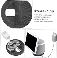 Vista 3 de Audio Stand with Cable Management Slot Rotatable Speaker Holder Compatible with Echo Show Desktop Mount for Organized Wire Storage