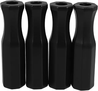 Veemoon Asas de Plástico Negro para Futbolín Diseño Ergonómico y Superficie Lisa, Mango Reemplazable para Mesa de Futbolín Fácil de Limpiar