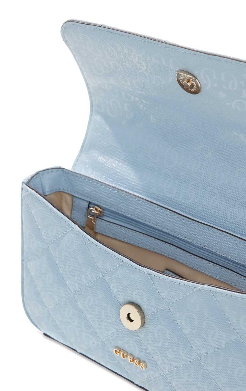 GUESS bolso bandolera Libby Flap Crossbody Bag Aqua azul claro