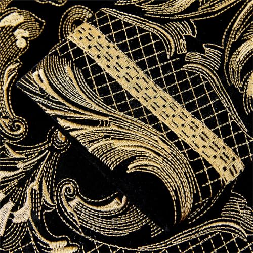 Mens Velvet Tuxedo Jacket with Gold Embroidered Slim Fit Single Breasted Paisley Blazer for Wedding Prom Party4