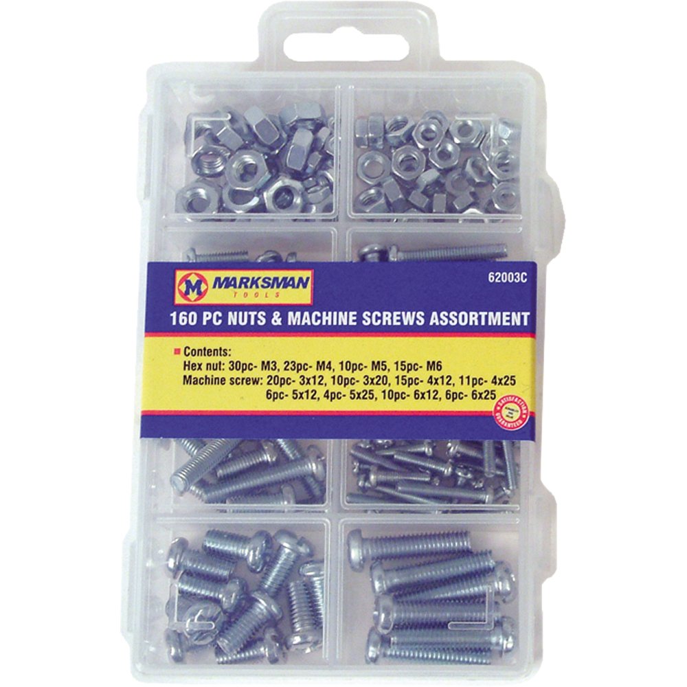 160Pc Nut and Machine Screws Assortment