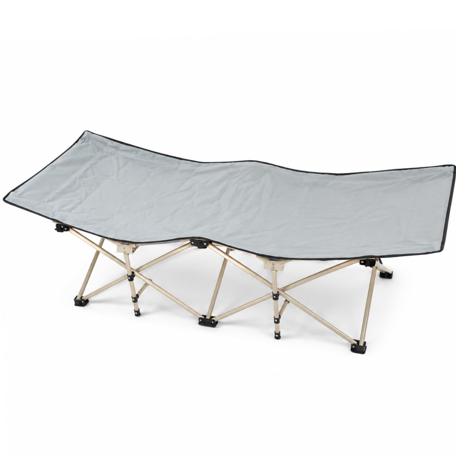 Folding Camping Cot for Adults Sleeping, Lightweight Outdoor Rollaway Camp Bed Reclining Lounger Sleeping Bed, Easy Setup for Camping, Hiking, Travel, Fishing, Backyard & Emergency Use-image-45