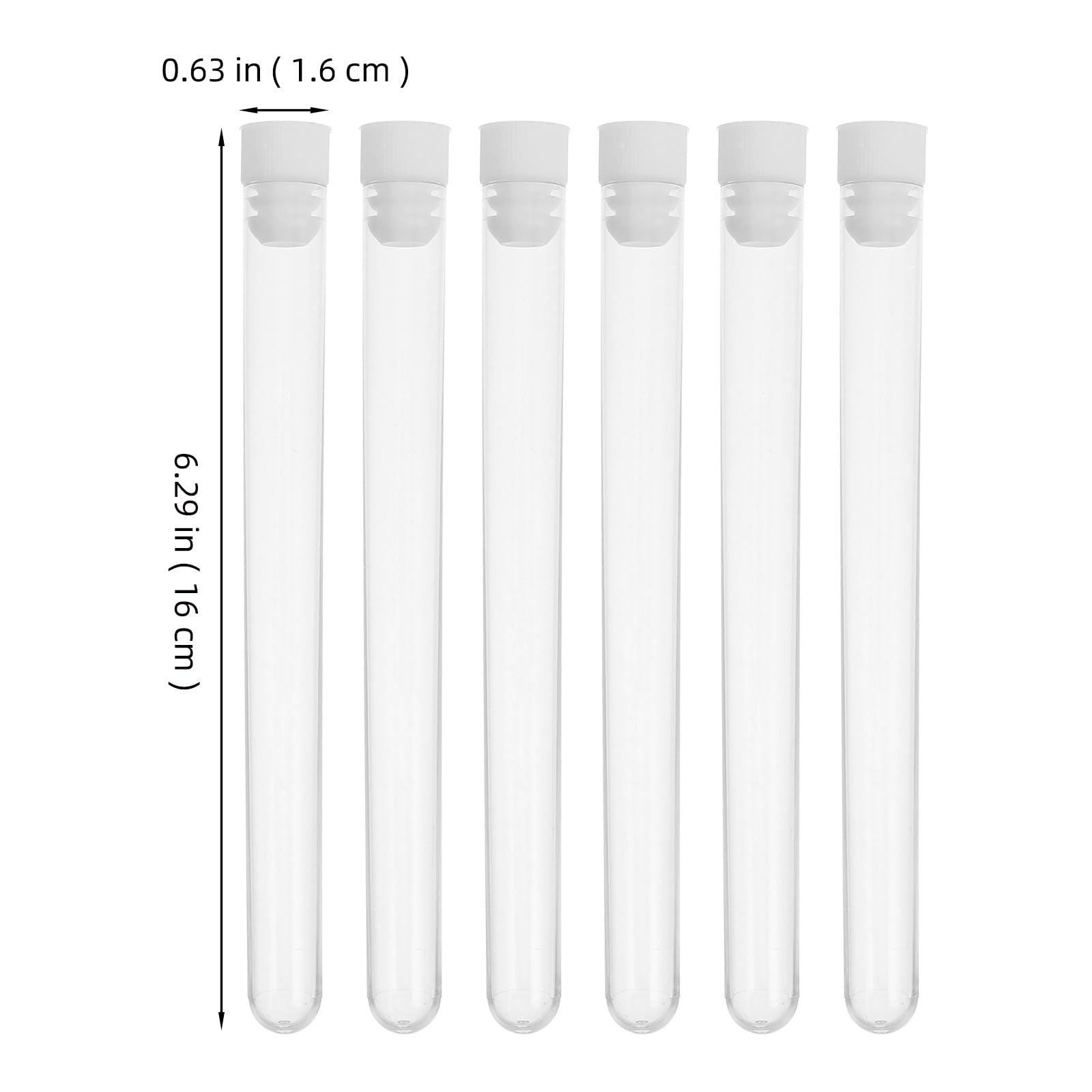 Provette Plastica Trasparenti 100 Pezzi Tappo, Custodia per Aghi da Cucito Leggera e Portatile, per Case e Laboratori