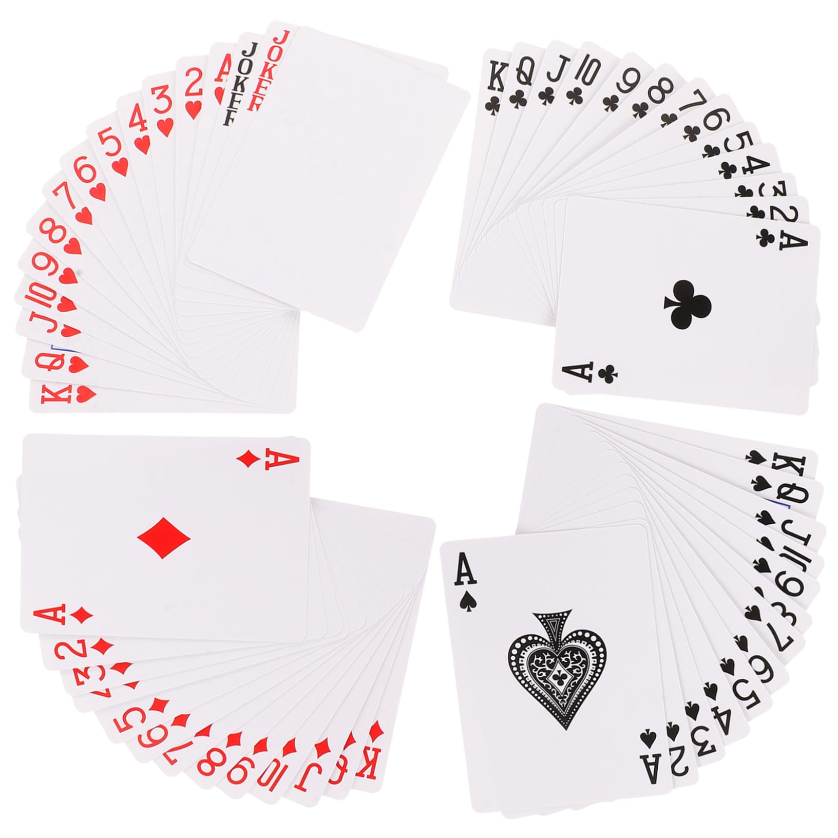 Abaodam 5ensembles Jeu De Cartes à Jouer Papier Thermique De Cartes Blanches Parfait pour Divertissement Familial Et Soirées Entre