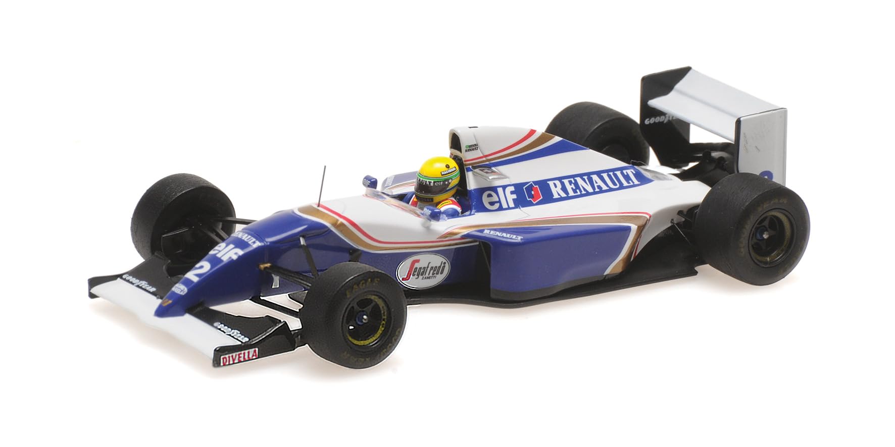Minichamps 540943302 - Williams Renaul. FW16 Ayrton Senna San Marino GP 1994 Dirty Version - Scala 1/43 - Modello da Collezione