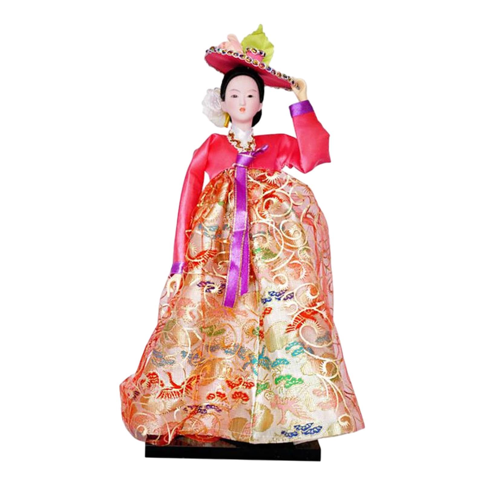Poupée Geisha asiatique vintage en kimono faite à la main collection artisanale
