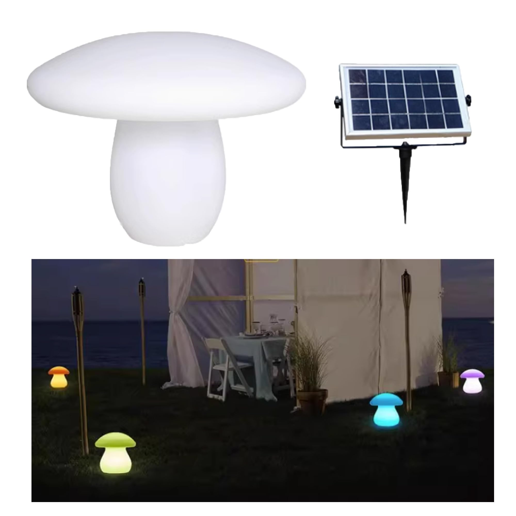 Solar Garden Lights Solar Garden Decor Landscape Pathway Lights glowing rocks for garden outdoor with 16 Colors 4