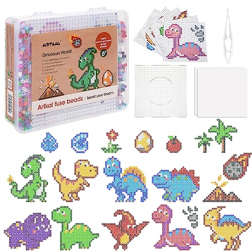 Cuentas para Planchar, 5000 Kit 5mm Cuentas de Abalorios y Fusibles, Plásticos Abalorios Beads Plantilla para Actividades Creativas y DIY Manualidad Regalos de Fiesta Navidad Cumpleaños Niños