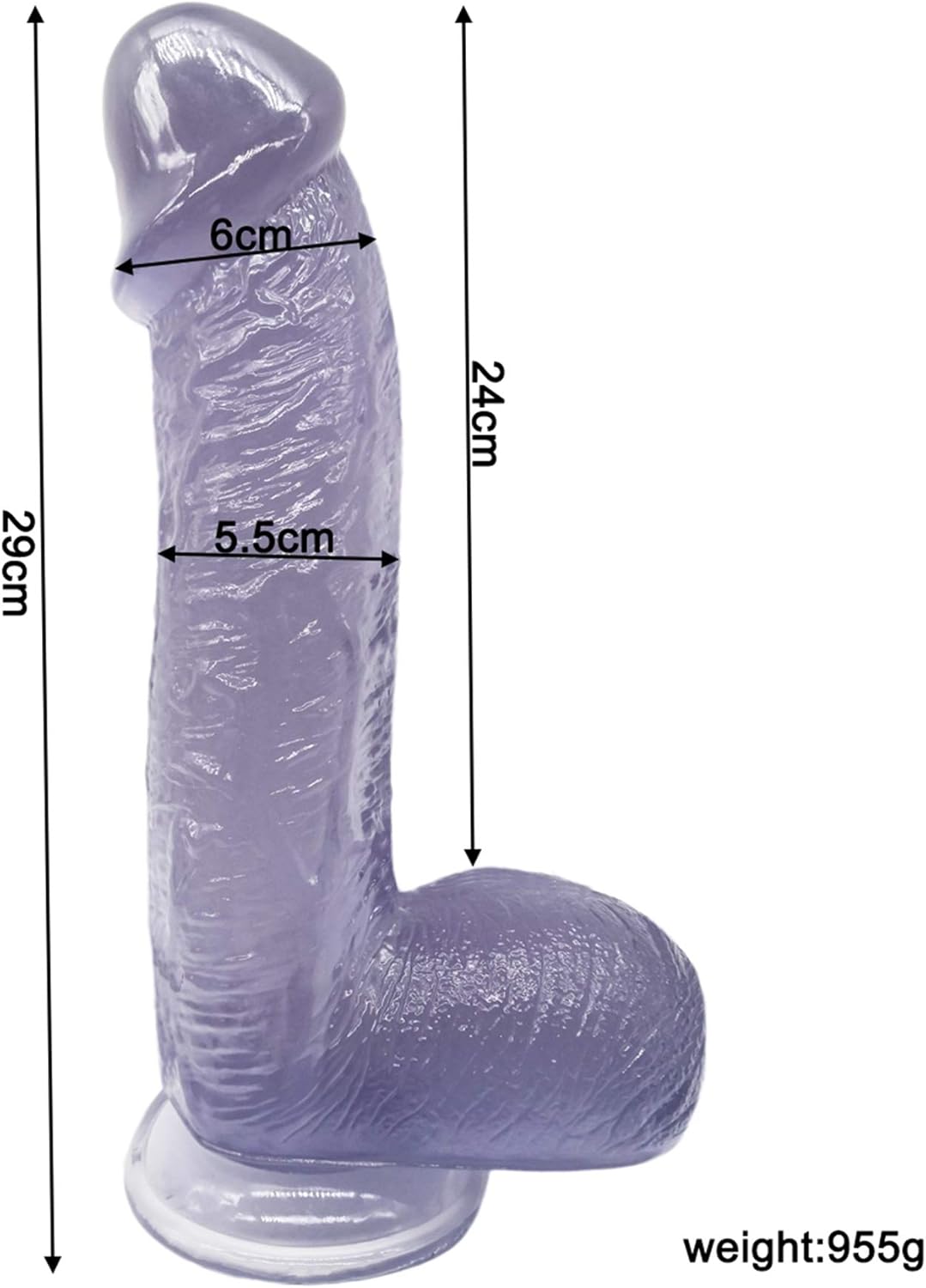Realistic Dildo with Powerful Suction Cup Soft G-Spot and Anal Stimulator Females Sex Toy Anal Dildo Real Dong Sex Toy Sets(Purple)