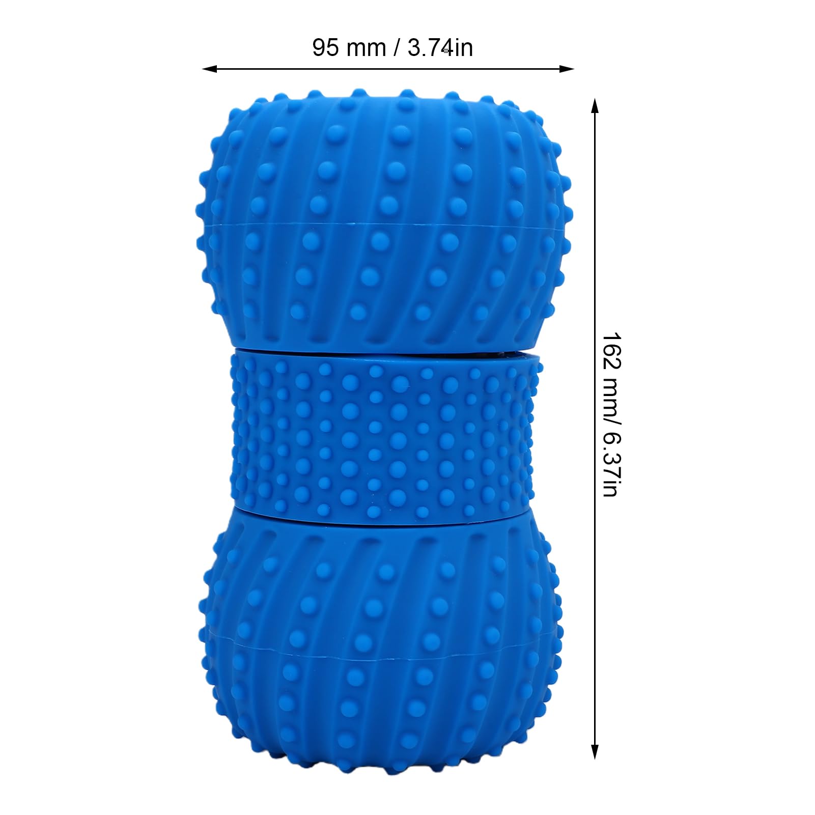 ZJchao Peanut Yoga Roller Ball Bola de Masaje Eléctrica para Liberación Miofascial de Tejido Profundo con de Sonido Incorporado Batería Recargable de 800 Mah (BLUE)