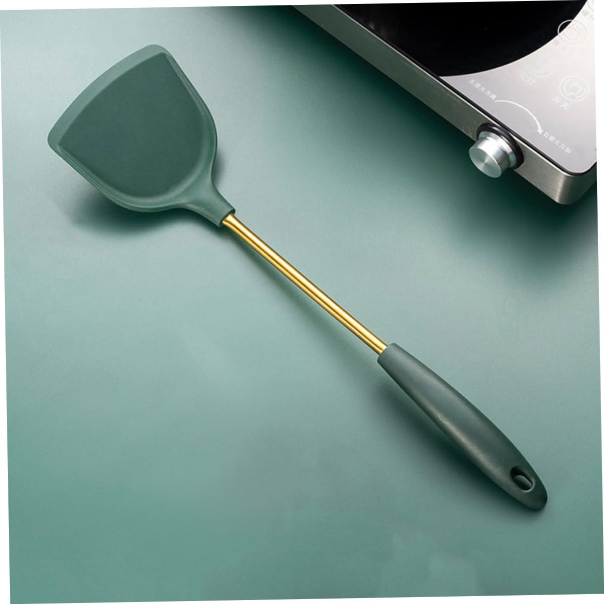 COLLBATH Utensili da Cucina in Acciaio Inox Manici Comprende Spatola Cucchiaio e Scolapasta Resistente e Antiaderente