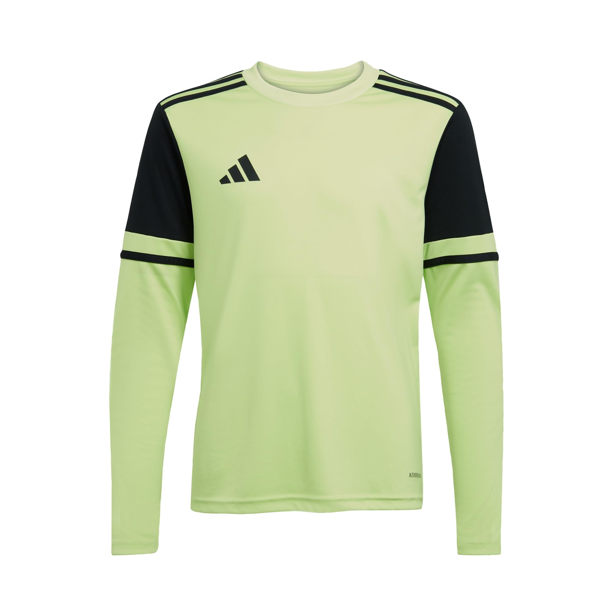 adidas Unisex Kids Squadra25 Goalkeeper Jersey Long Sleeve Kids Shirt, Pulse Lime/Black, 5-6 Years