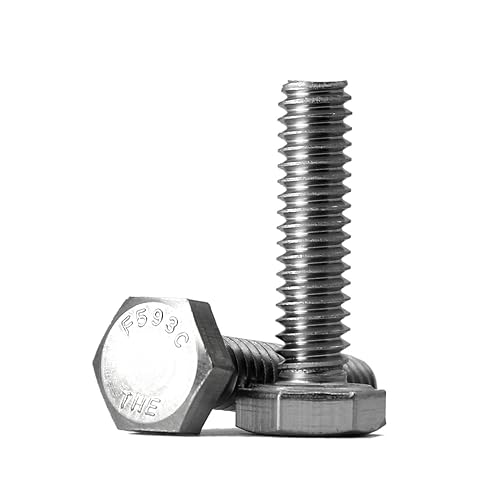 Miniatura 7 de (10 juegos) Tornillos de cabeza hexagonal de acero inoxidable de 14-20x1-12 pulgadas, tuercas, kits de arandelas planas y de bloqueo, acero