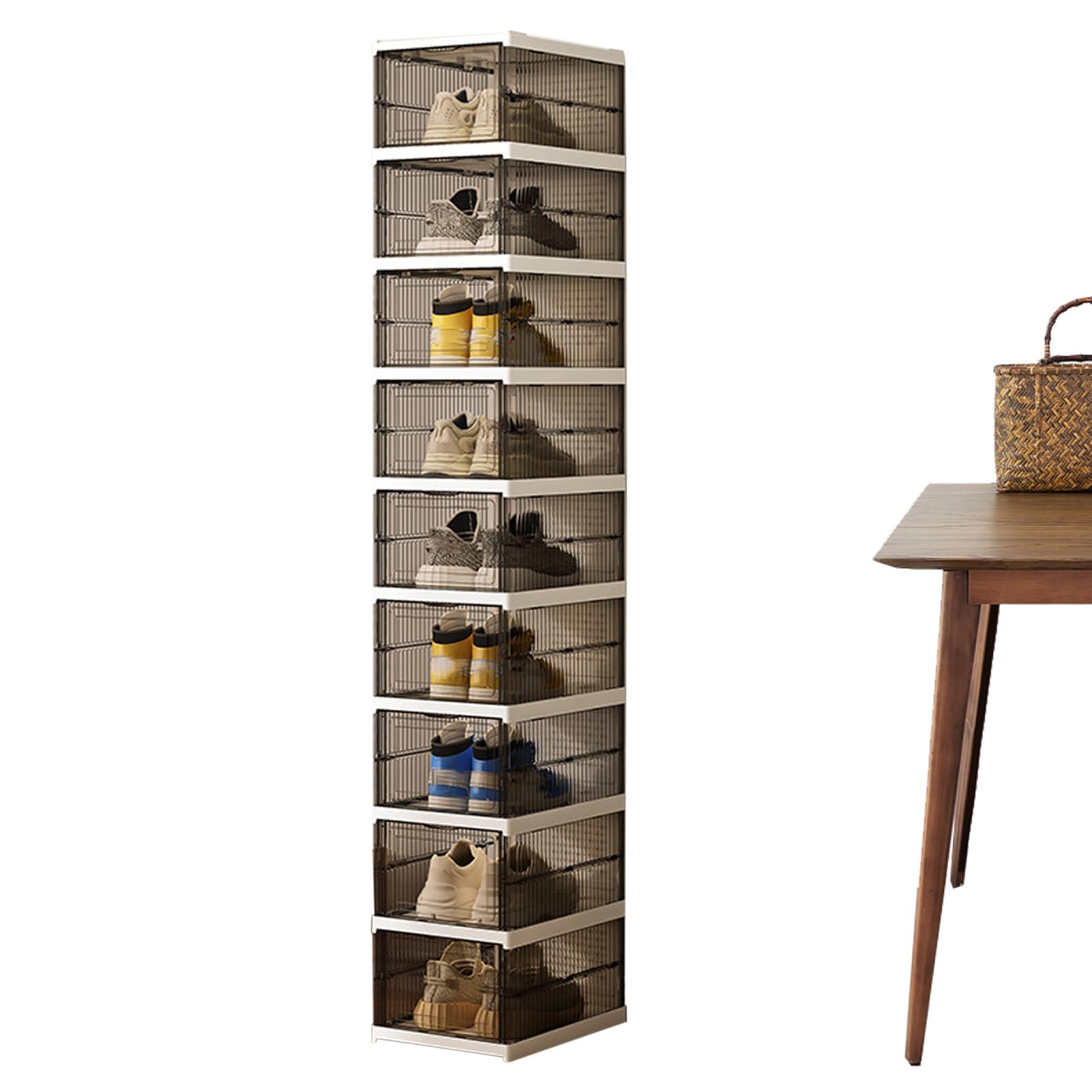 Scarpiera Pieghevole Portatile Scaffale Per Scarpe Con Scomparti | Organizzatore Per Calzature Domestiche Per Camera da Armadio Corridoio Garage Antingresso Bagno Soggiorno Appartamento