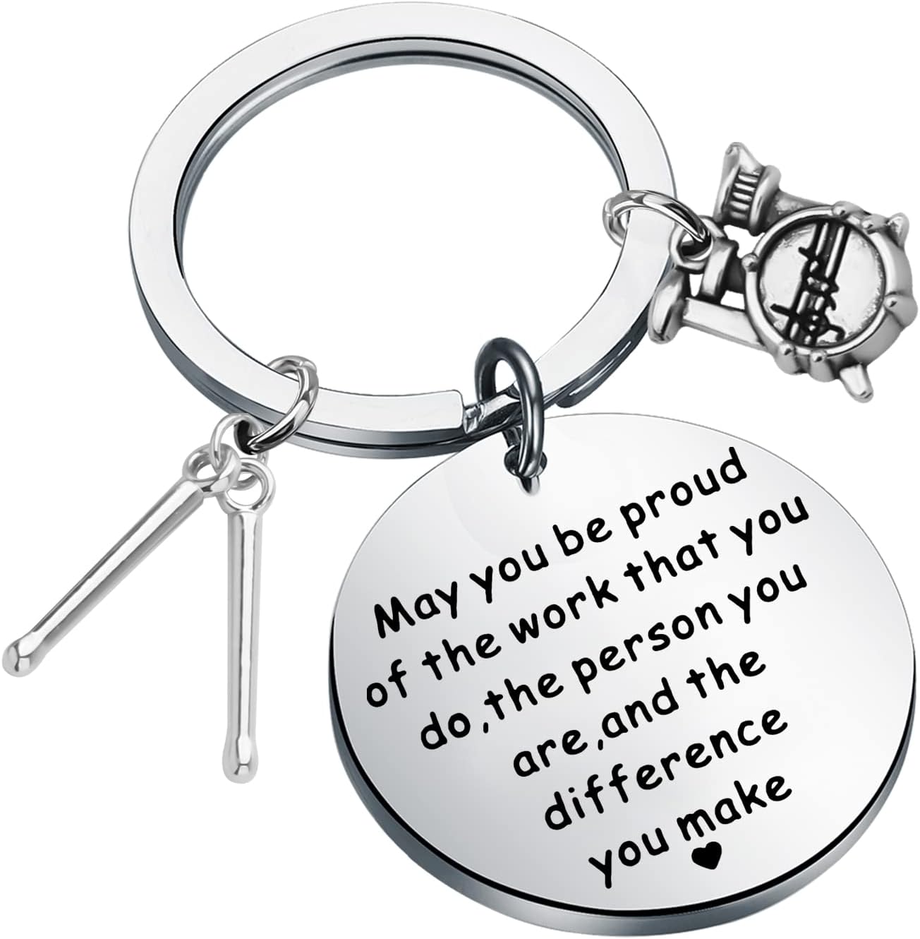 AKTAPDrumstick Drummer Key Chain Musician Music Band Gifts for Drummers Percussionists May You be Proud of the Work You Do