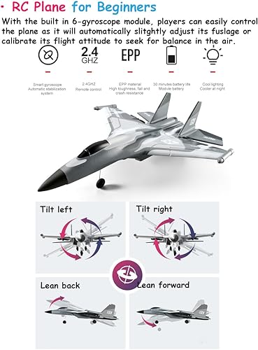 Miniatura 2 de Wikiannt Planeador RC, avión de combate a control remoto de gran tamaño 2.4G, avión de combate a control remoto, avión de guerra de alta dureza, EPP