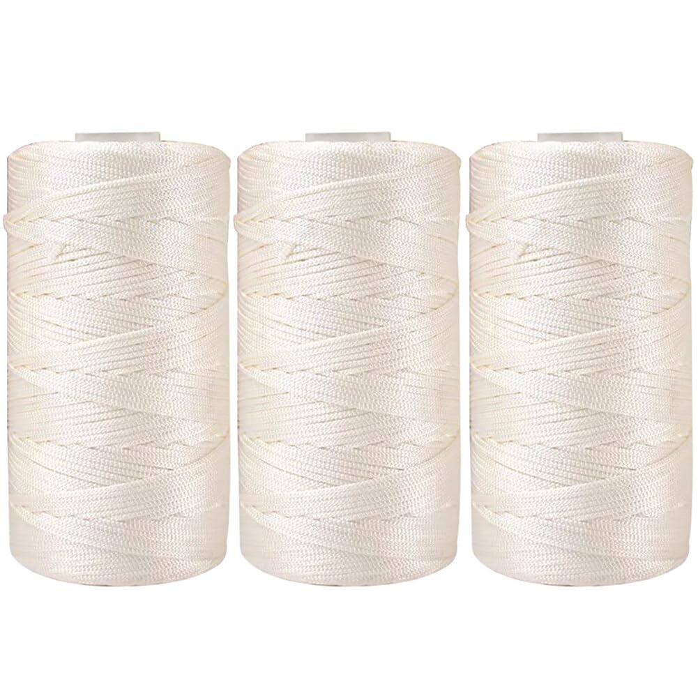 Cordelette Macramé Coton 1.5mm - Lot De 3 Rouleaux De 100g - Pour Création DIY, Suspensions, Sacs, Décoration Bohème - 3