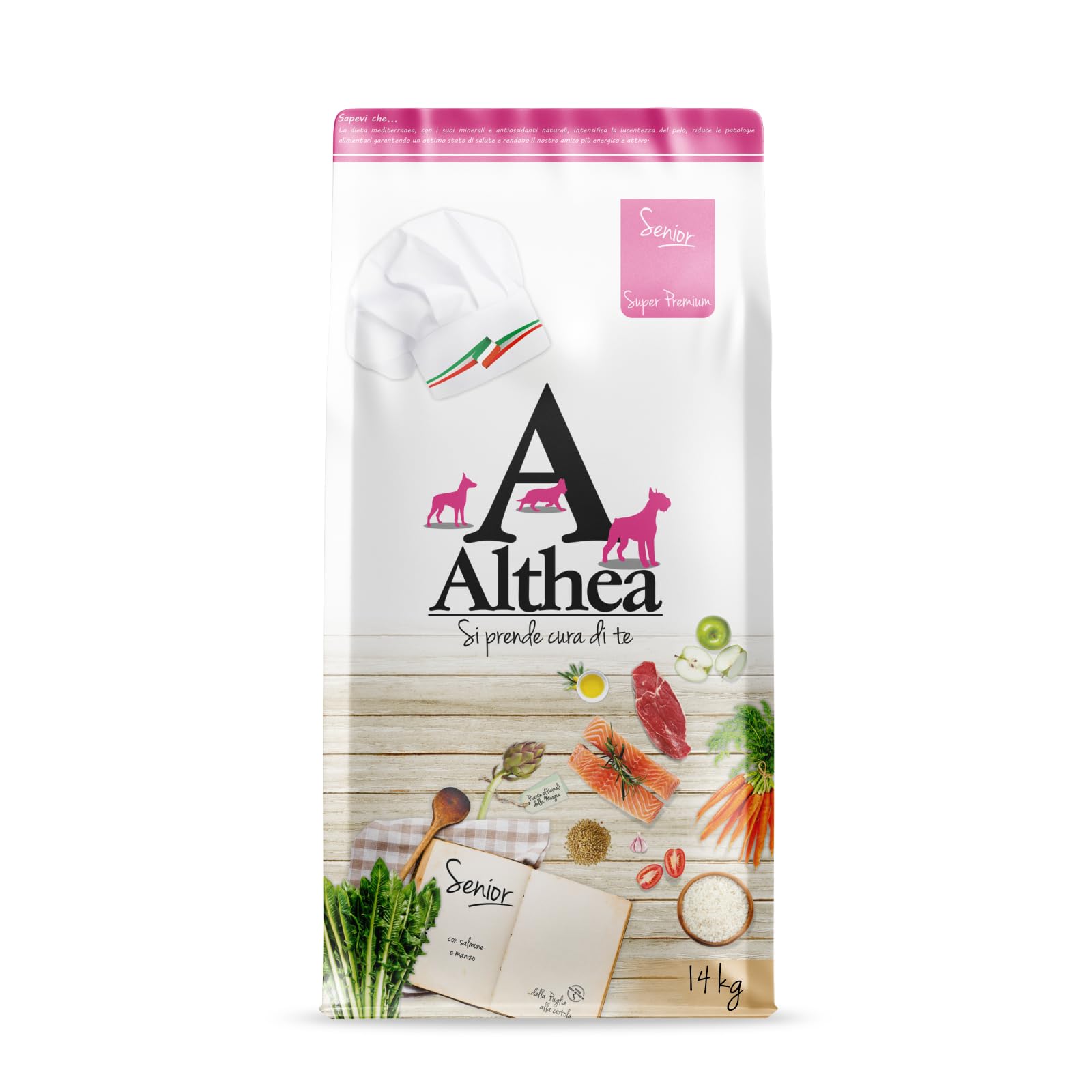 Althea Senior - Cibo Per Cani Anziani di Taglia Grande, con condroitina e glucosamina - 14 kg