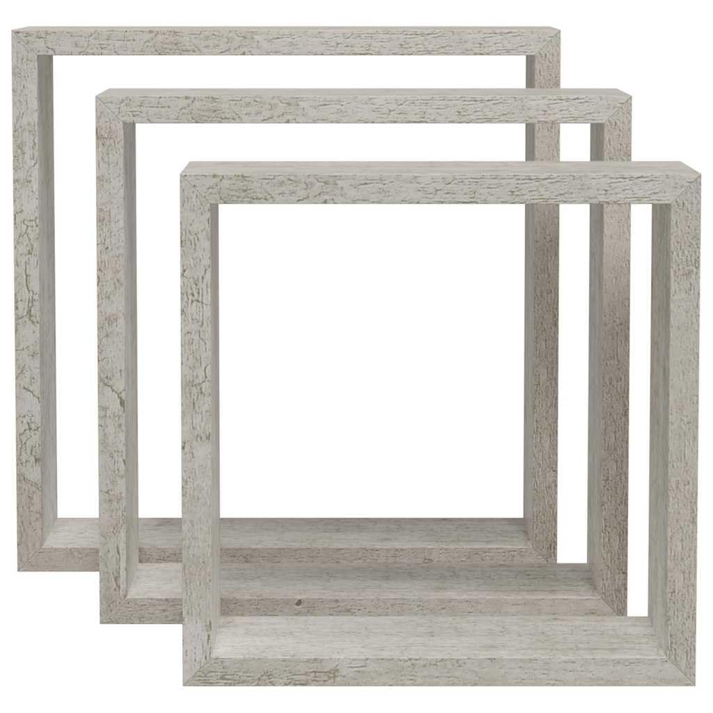 Juego de 3 estantes de pared de madera de densidad media flotantes con soporte invisible, 30, 27 y 24 cm, para salón, dormitorio, oficina, almacenamiento y decoración