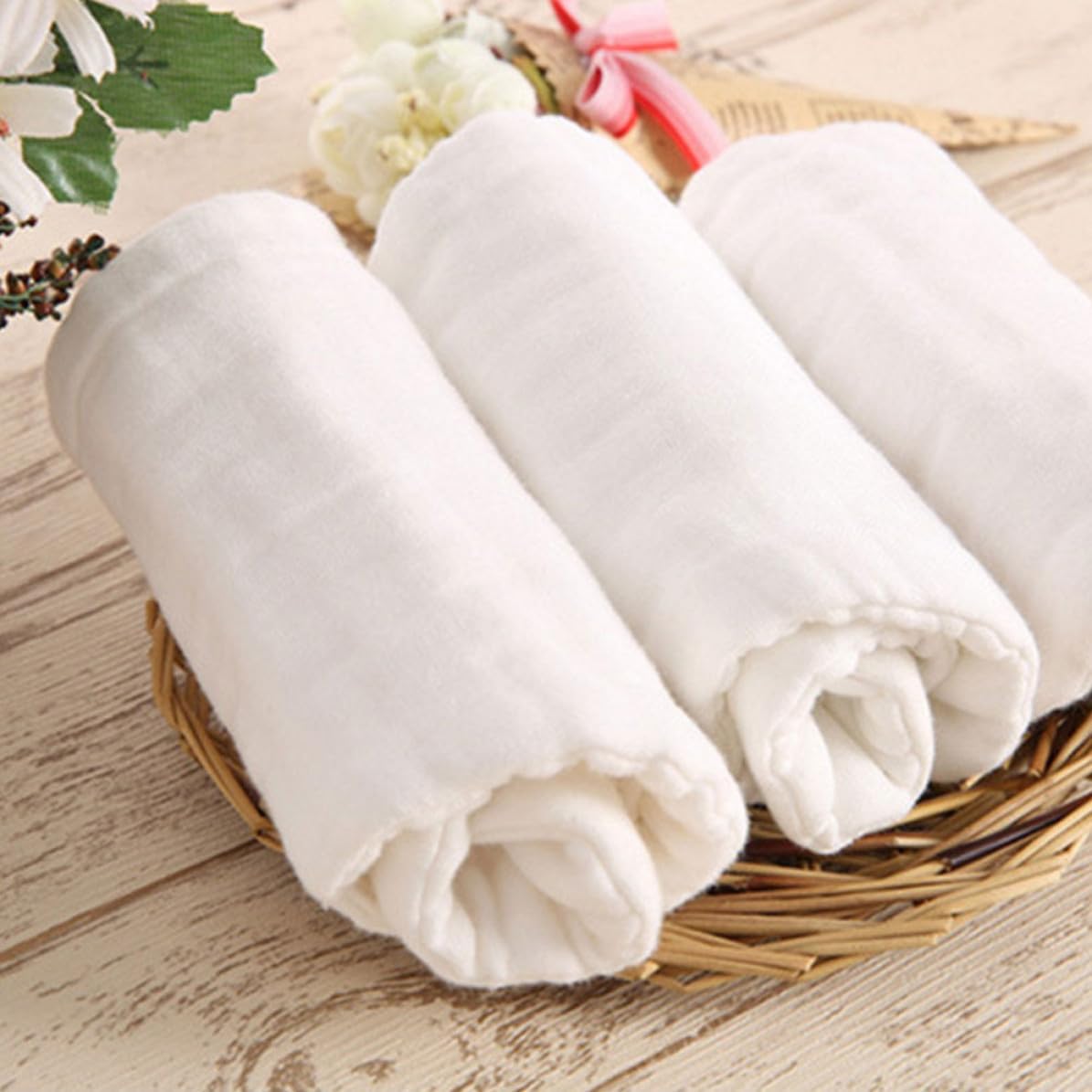 12pcs Muslin Diaper Liners for Newborns, Breathable Soft and Gentle Gauze Fabric with Peanut Shape Design, Reusable Washable Cloth Diapers the Go