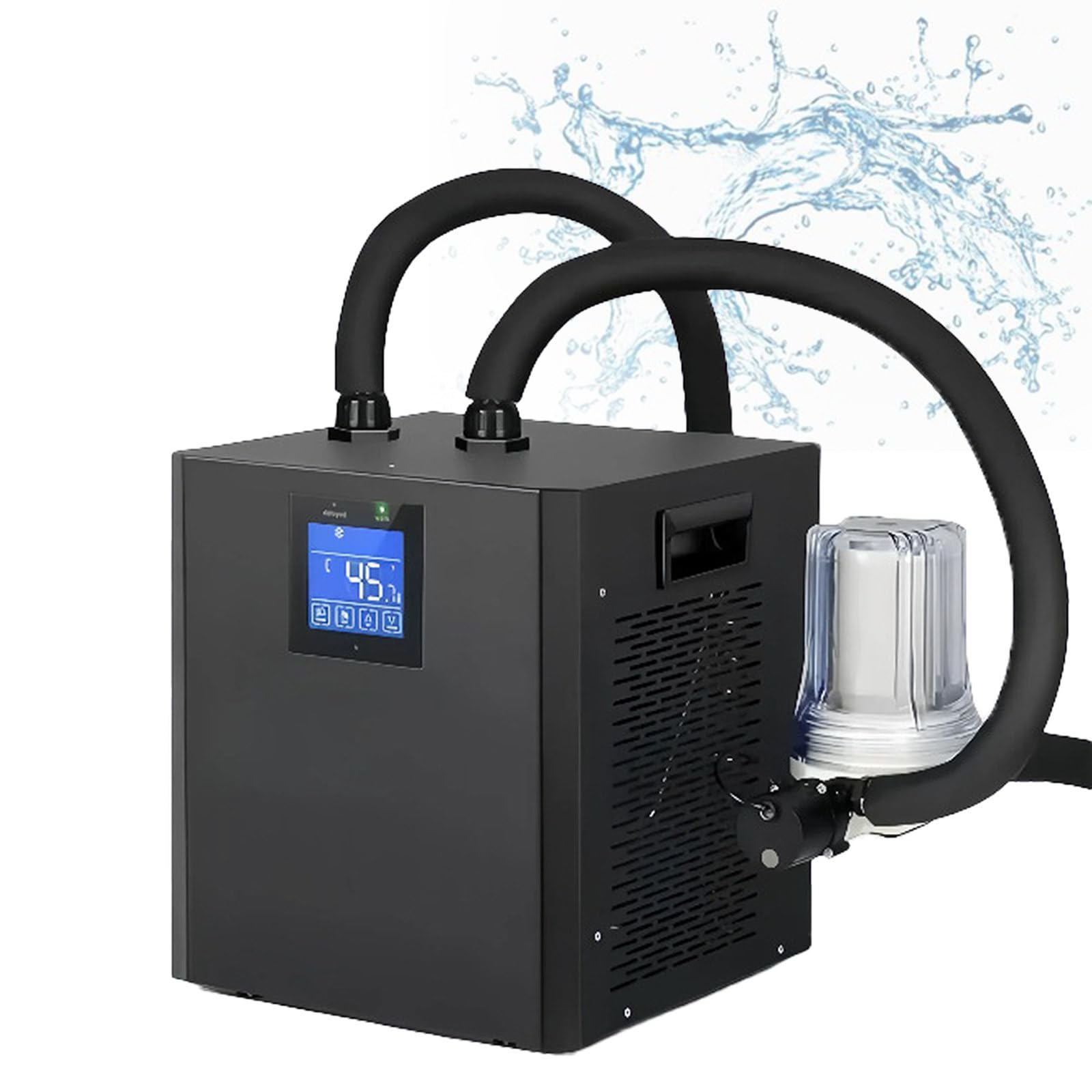 Enfriador de agua de baño de hielo para bañeras frías, enfriador mejorado con bomba de filtro externo para uso doméstico, sistema de baño de hielo de recuperación para atletas