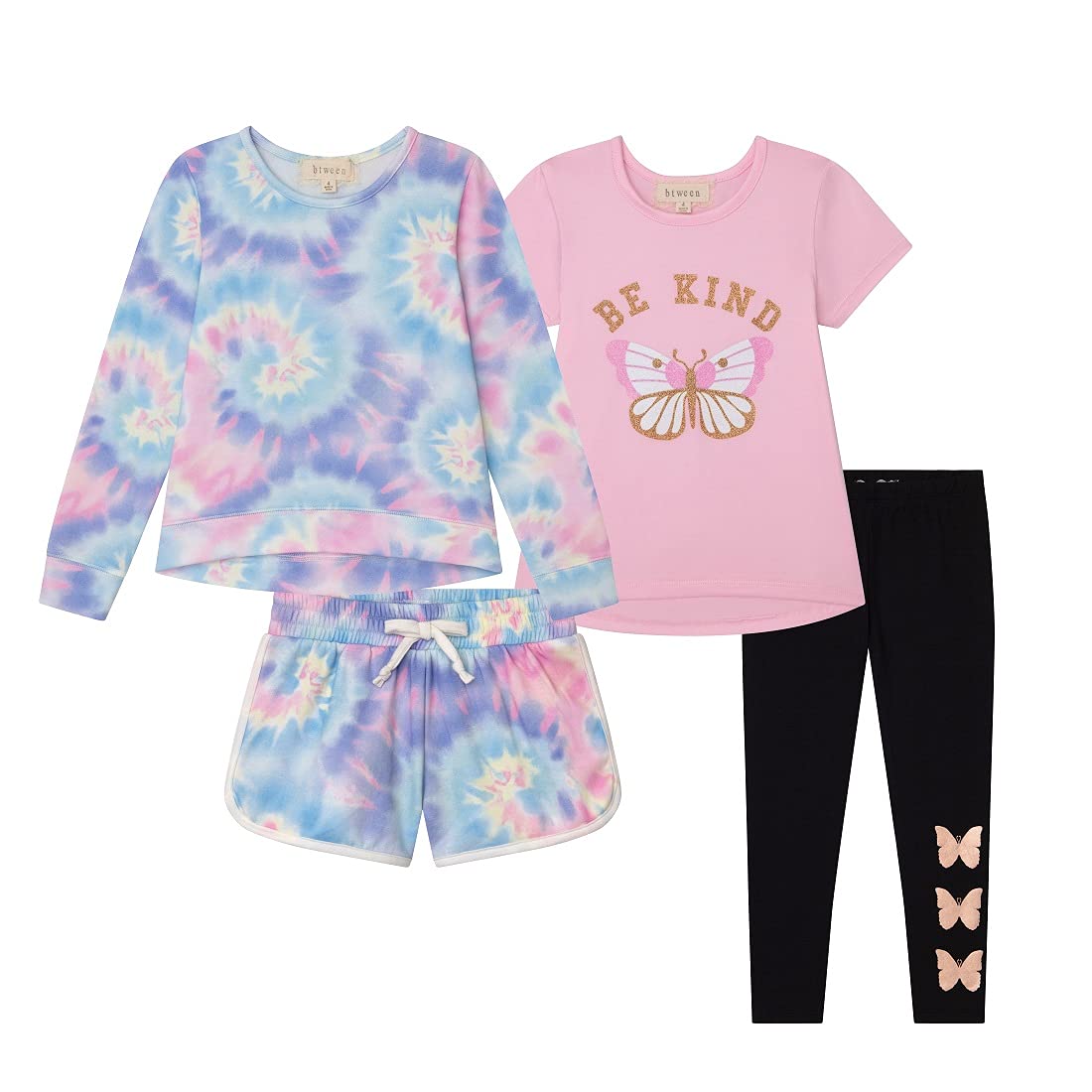 Girls Mix And Match Fashion Every Day Essentials - 4pc Set
