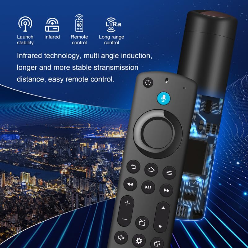 Image of Replacement Vioce Remote for Fire Smart TV Stick (2nd /3rd Gen) /4K Max /Lite, Universal Remote Compatible with Insignia, Pioneer QLED, Hisense, Stick 4K & TVs Cube, for Smart TV 3rd Gen
