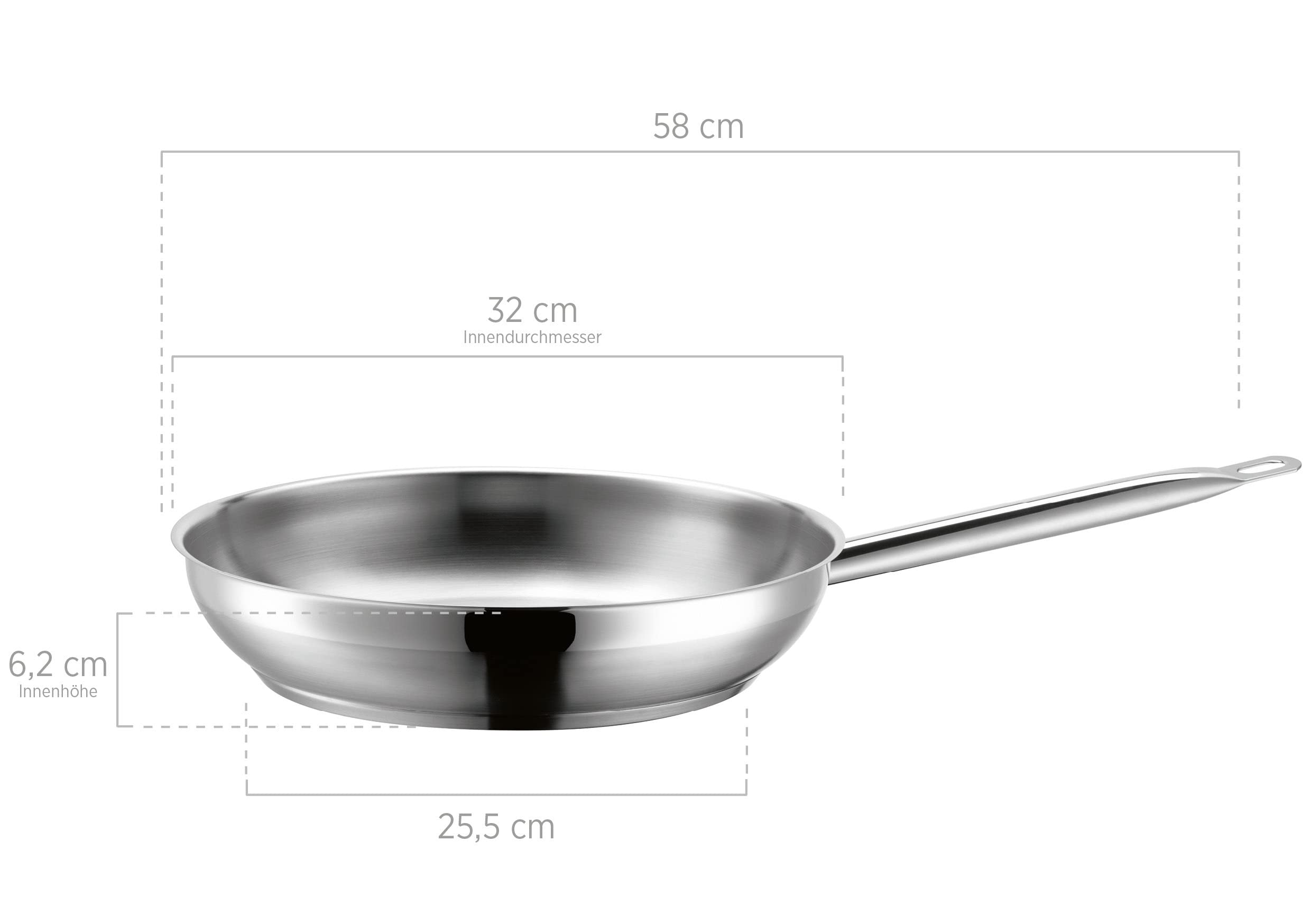 Professional I 926109 Bratpfanne, rostfreier Edelstahl 18/10, 32 cm