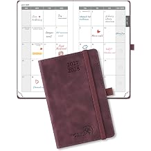 POPRUN Monthly Planner 2027-2028, 2 Year Small Pocket Calendar for Purse