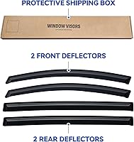 Vista 528 de Viseras de ventana in-Channel, protectores contra la lluvia para 2011-2023 Dodge Charger, visores de ventilación de ventana con deflectores