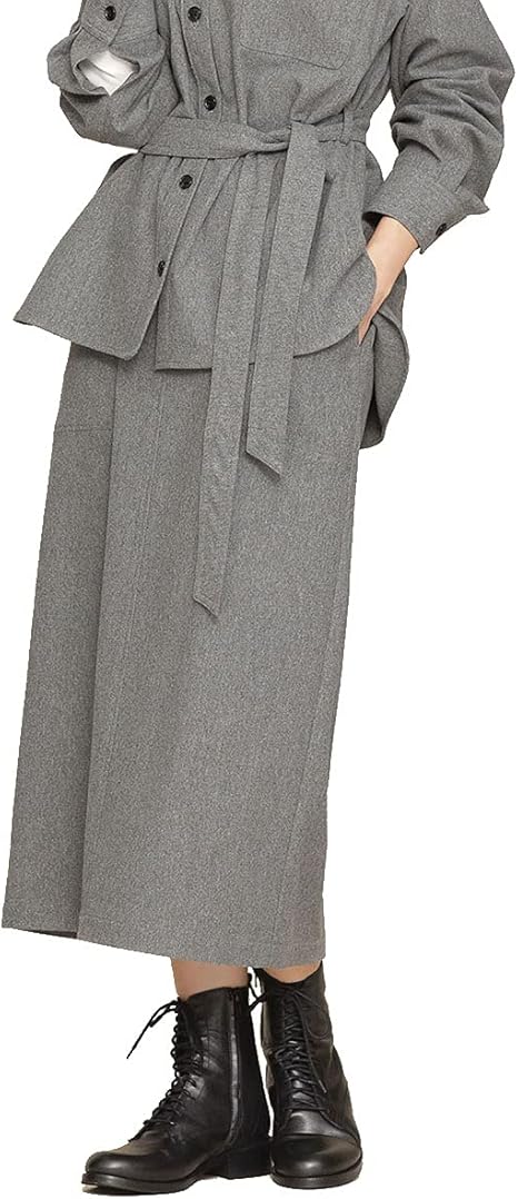 Amazon ナノ ユニバース Nano Universe Nuwonder Aラインポケットスカート 36 グレー Nano Universe スカート 通販