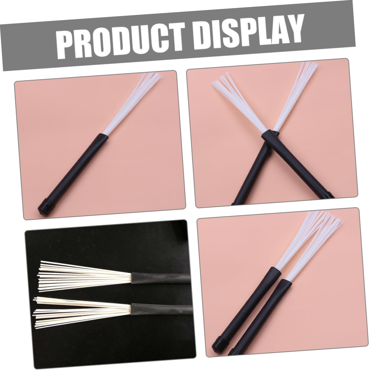 ibasenice 10piezas Cepillo De Retráctil De Nylon Para Jazz Juego De Accesorios De Percusión Para Batería Flexible y Duradero Para Músicos Escenarios Diversos