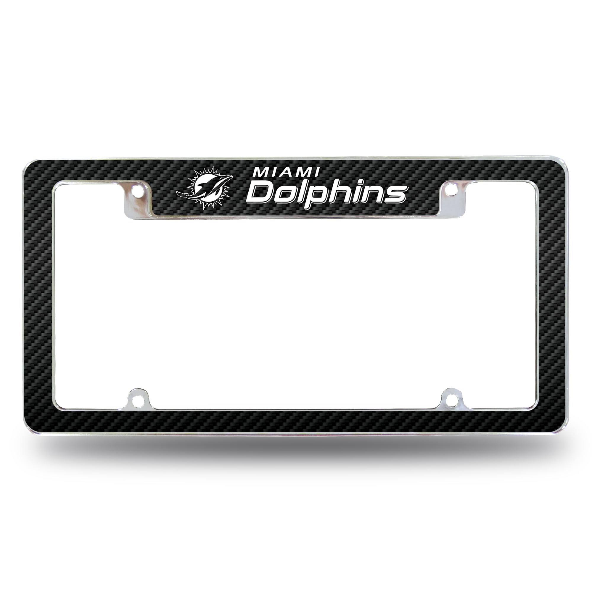 Rico Industries NFL Football Black 12" x 6" Chrome All Over Automotive License Plate Frame for Car/Truck/SUV
