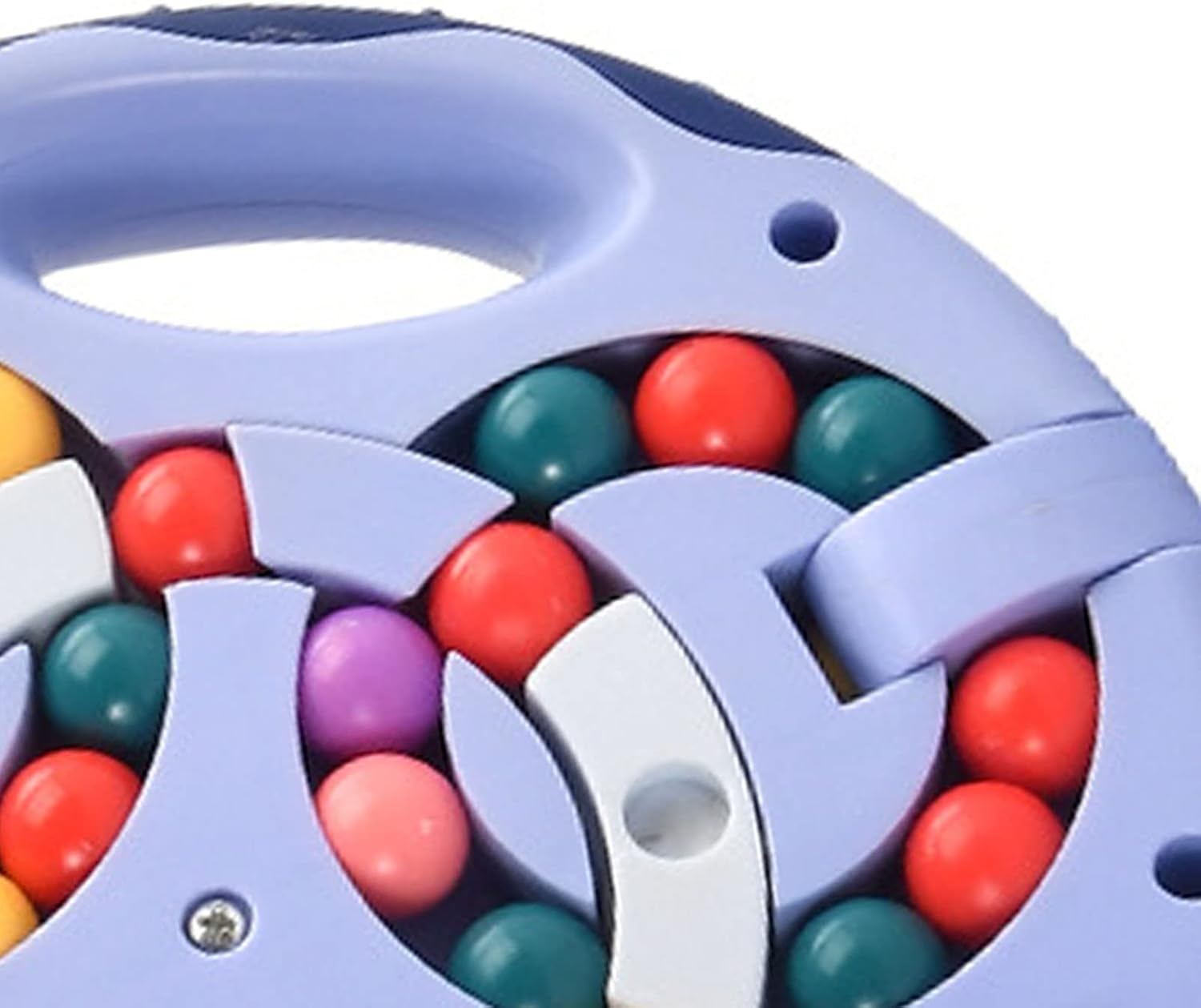 Finger Rotating Beans, Engaging Double Sided Puzzle for Calming Decompression and Stress Relief Fun Rotating Beans Toy for Adults and Children (Blue)