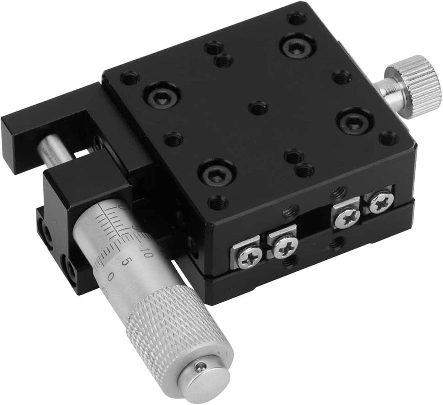 VILA SMO 40x40mm X Roller Linear Stages, Micrometer Manual Linear Translation Stage, 19.6n Load Resistance, 0.01mm Accuracy, For Optical Testing Displacement Adjustment