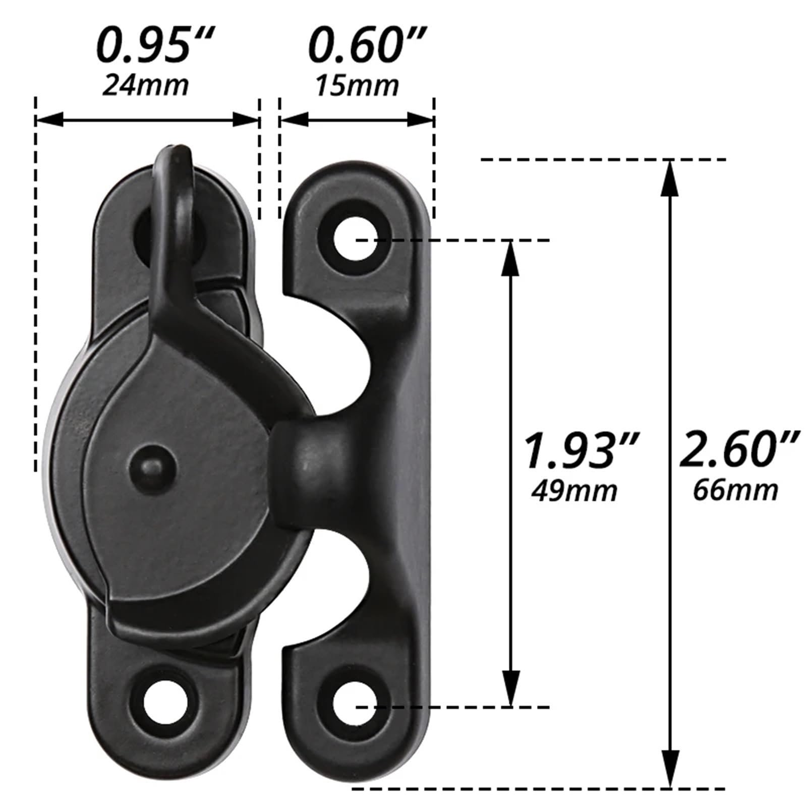 Blokada skrzydła okiennego UPVC Jammer Security, Zamki do skrzydła okiennego Multicolor 10 szt(Black)