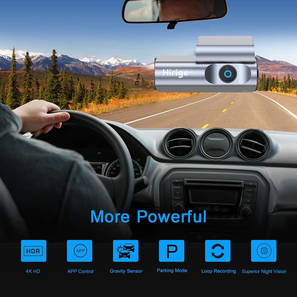 M4 Dashcam 4K Front 123° WiFi App Control Nachtsicht G-Sensor Loop Recording