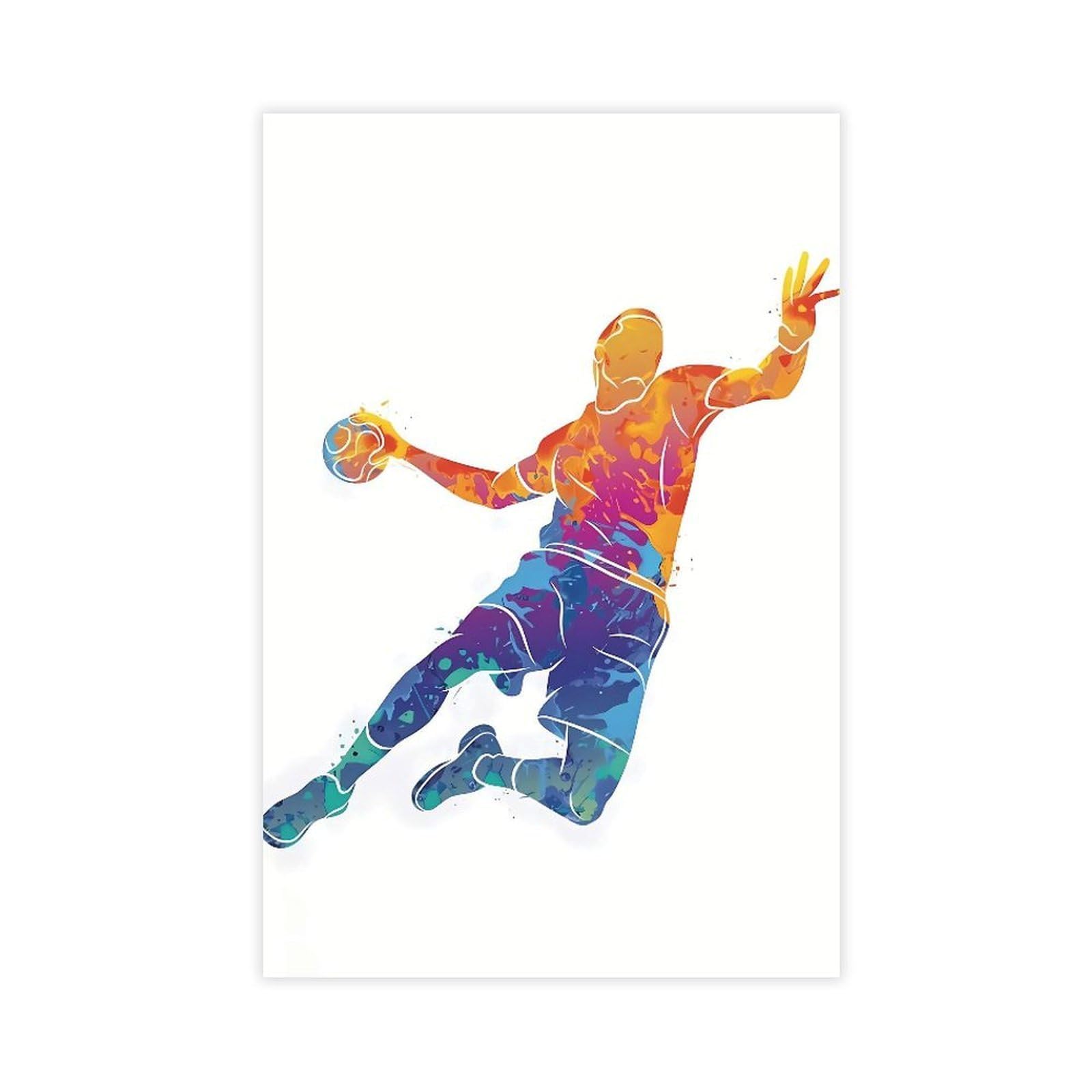 Qnvjqkdsi Unframe Watercolor Handball Art Canvas Poster Bedroom Decor Landscape Office Room Decor Gift 20" L X 30" W