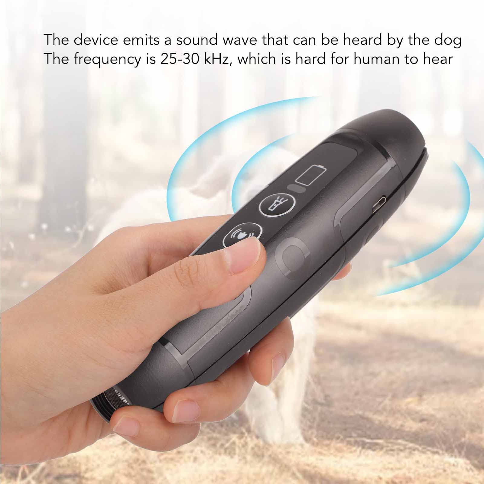 Fafeicy Ultraschall-Hundejäger - Anti-Bell Gerät Mit Taschenlampe Für Hundeerziehung