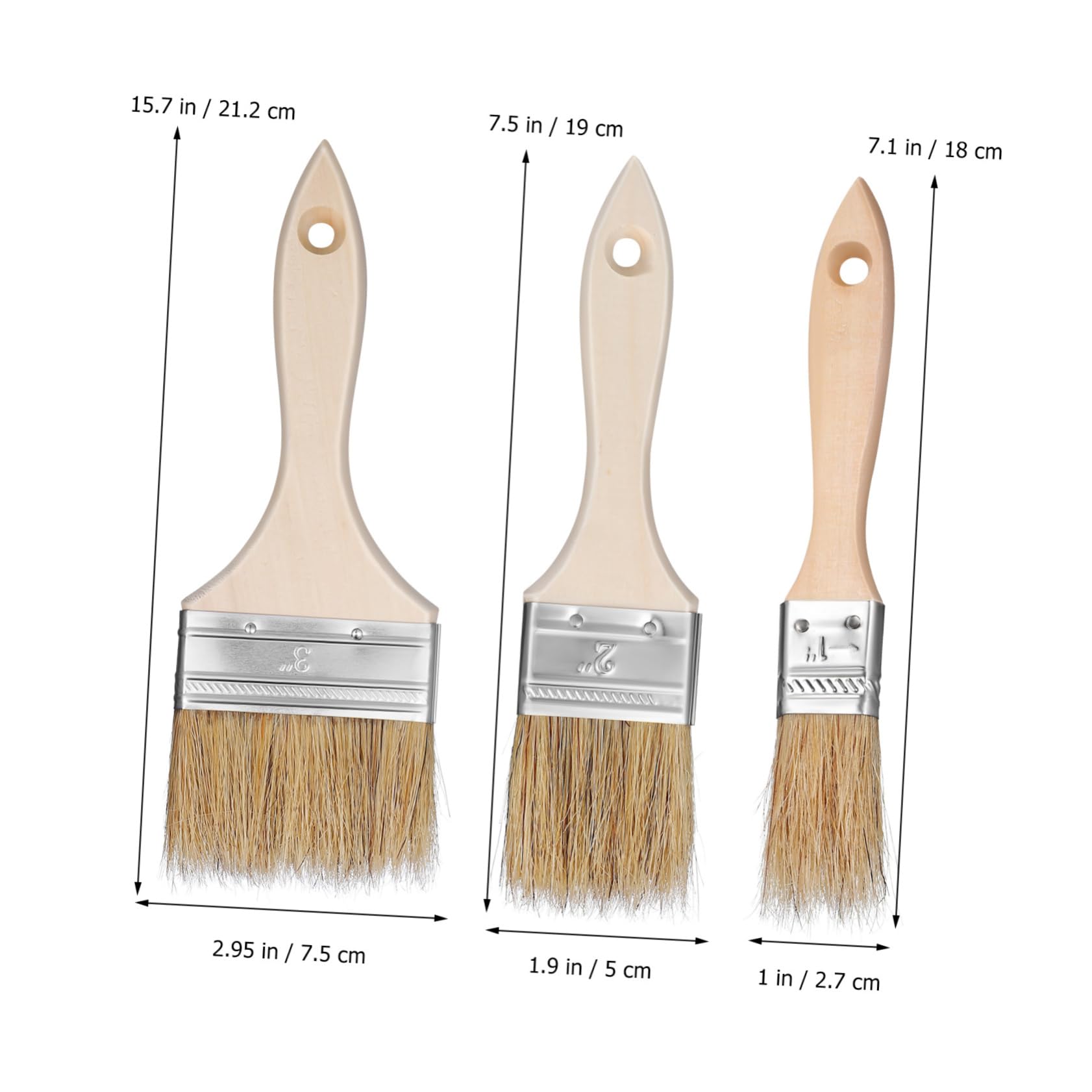 UKCOCO 48piezas Pinceles De Pintura y Cocina De Mango De Incluye Brochas De Salsa y Cepillos De Limpieza Herramientas Versátiles para Pintura Cocina y Manualidades