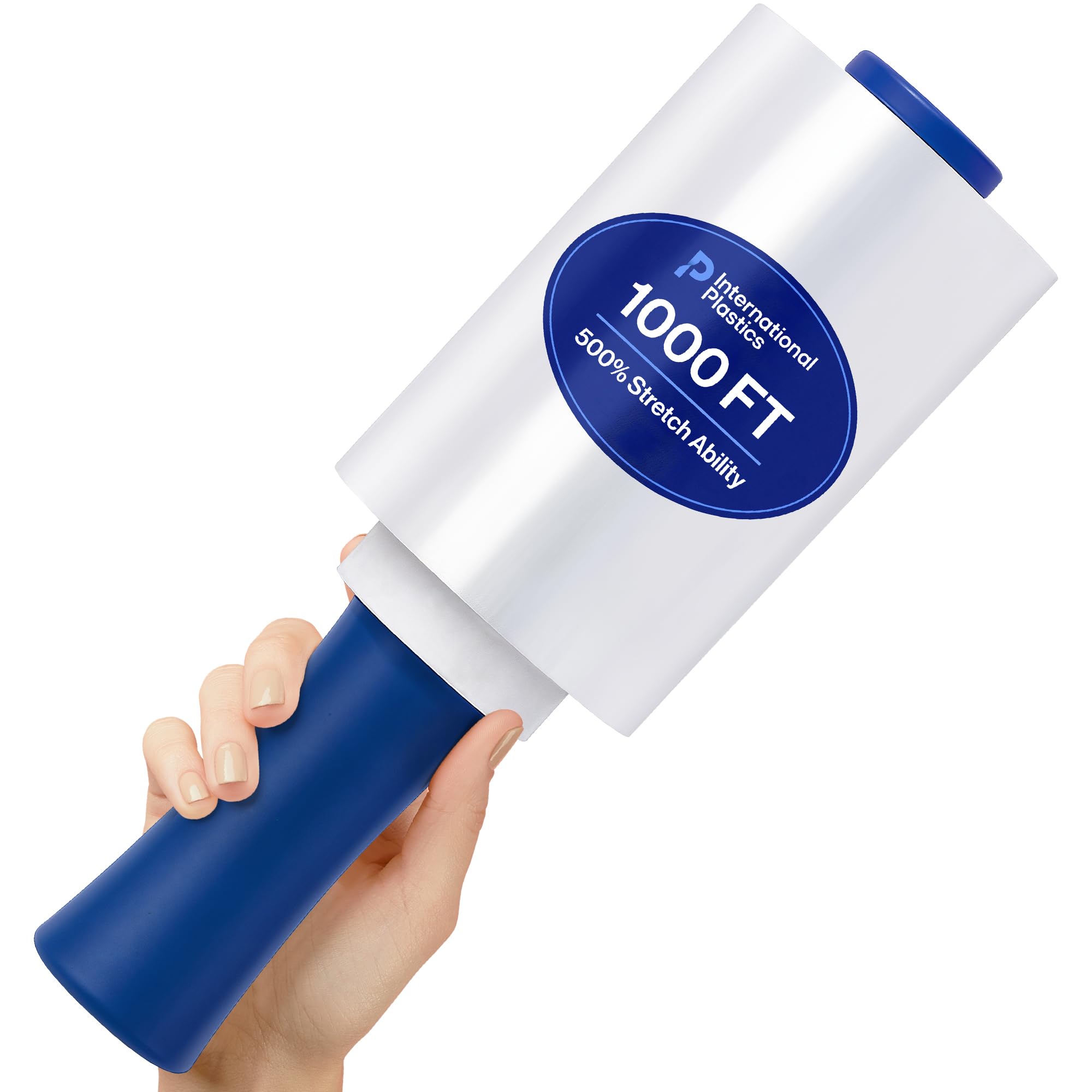 International Plastics Co. 5'' Stretch Wrap with Rotating Handle for Moving