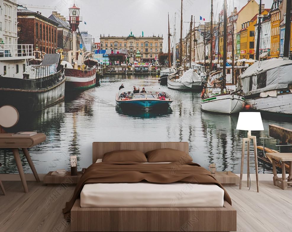 Papier peint intissé jetée du port de Venise 250x175 cm pour salon