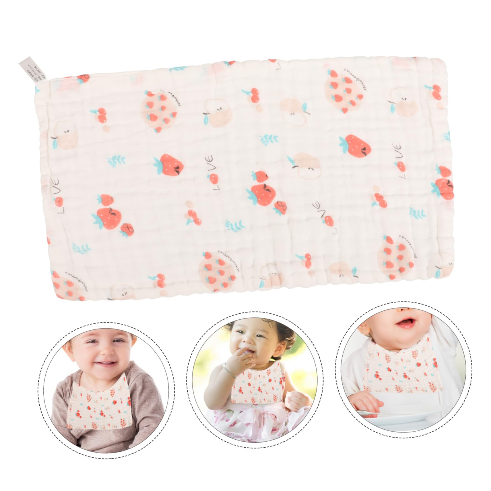 LIFKOME Babygaze-speicheltücher Handtuch Bademantel Babyhandtücher Für Neugeborene Waschlappen -badetücher Badetuch Neugeborenes Gesichtstuch Babyspeicheltuch Weiß Baumwolle