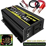 ✅ 【CPU controlada para inversor de energía】CPU controlada para este inversor de potencia de 12 V a 240 V modelo con numerosas características de seguridad para mantener su equipo lejos de daños, y trabajar más estable y de alta eficiencia.