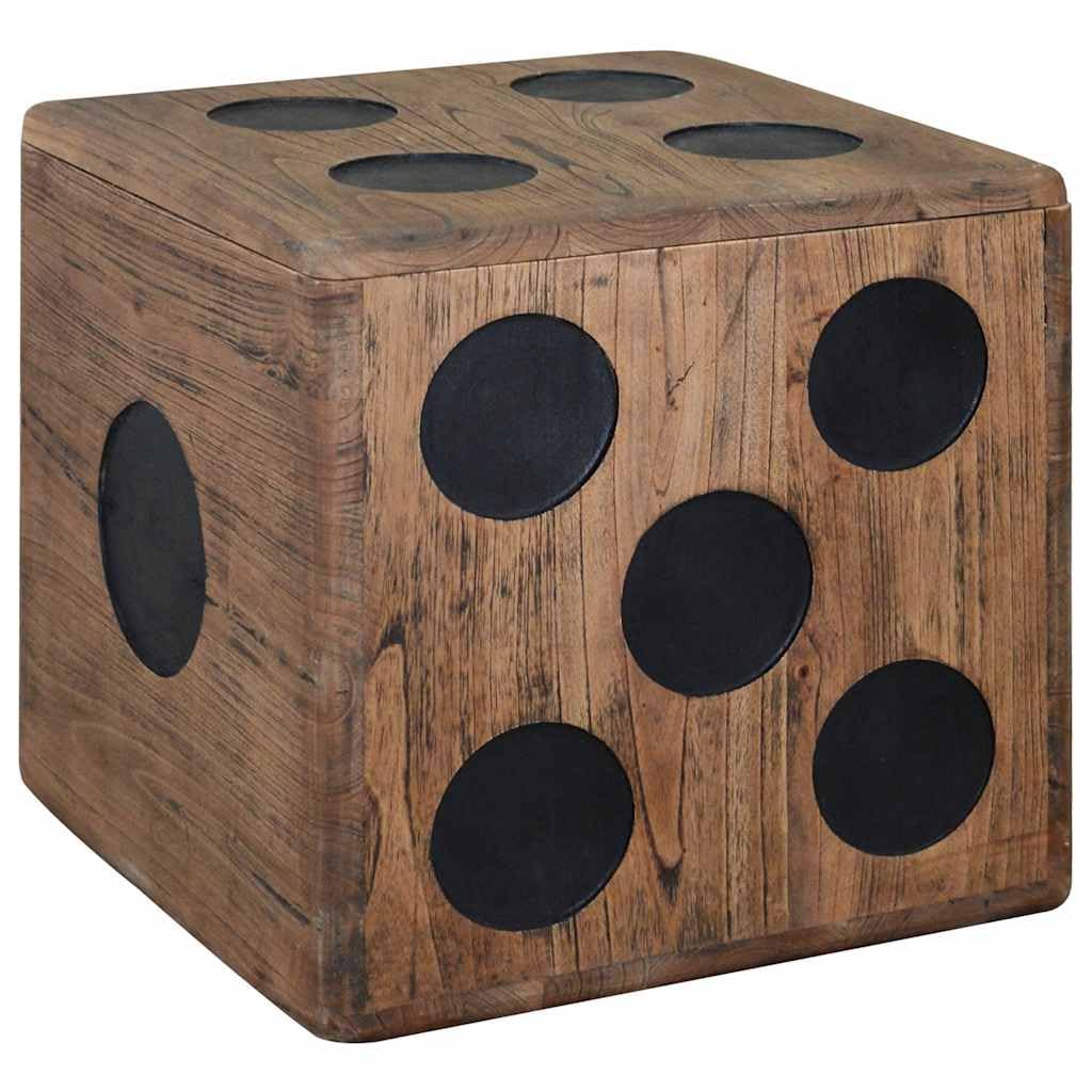 Mindi-Holz Aufbewahrungskiste 40 x 40 x 40 cm Würfel-Design, als Sitztruhe Couchtisch oder Hocker im Wohnzimmer Flur Diele, mit Deckel